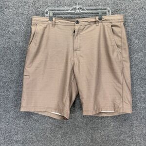 DaHui Hybrid Shorts Mens 38‎ Tan Textured Stretch Quick Dry Boardshorts Swim